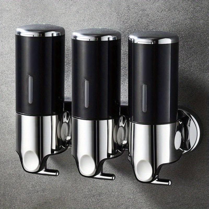 3-in-1 Wall Mounted Manual Soap Dispenser for Bathroom Bath