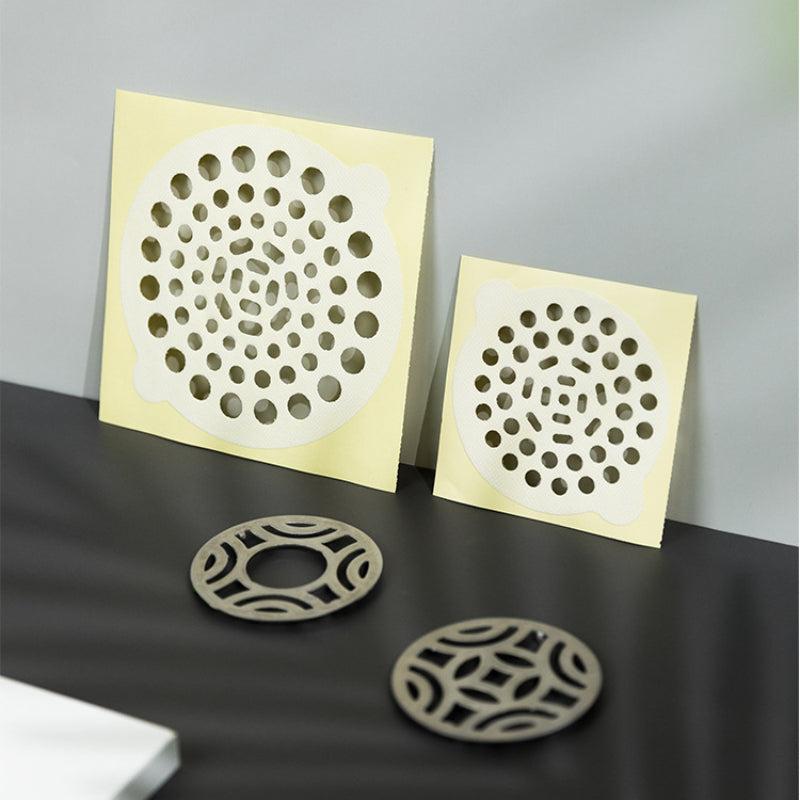 15 Disposable Shower Drain Mesh Stickers - Hair Catcher for Shower Floor