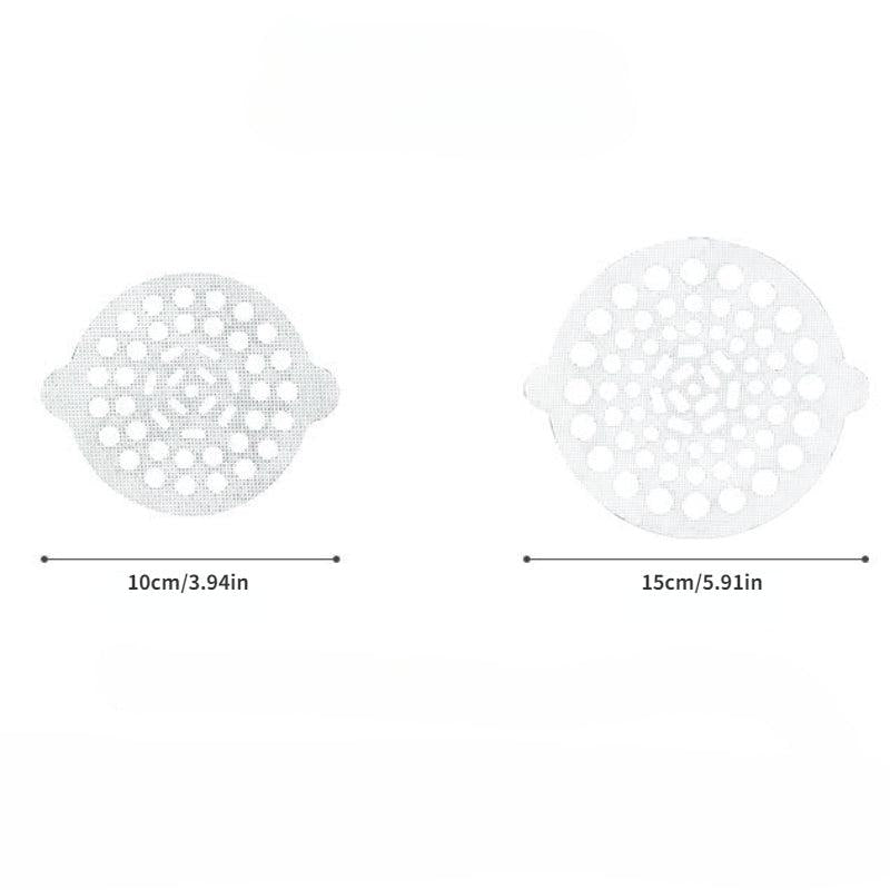15 Disposable Shower Drain Mesh Stickers - Hair Catcher for Shower Floor
