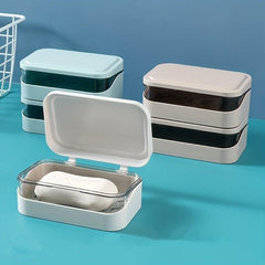 Plastic Soap Box with Lid Portable Soap Case