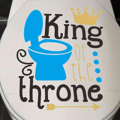 Funny Letter Graphic Toilet Lid Decal Self Adhesive Wall Sticker