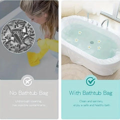 Disposable Bathtub Cover Liner Large Bathtub Liner Plastic Bathtub Cover