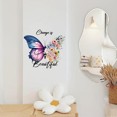 1pc Purple Butterfly Toilet Sticker Self-Adhesive Bathroom Decoration Tool
