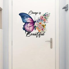1pc Purple Butterfly Toilet Sticker Self-Adhesive Bathroom Decoration Tool