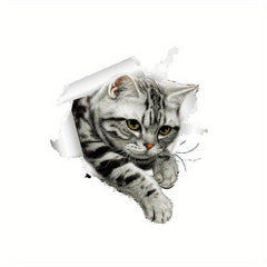 Cat Pattern Toilet Lid Decal Self Adhesive Wall Sticker