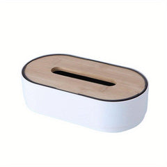 Wooden Cover Toilet Paper Storage Box Multifunctional Tissue Holder
