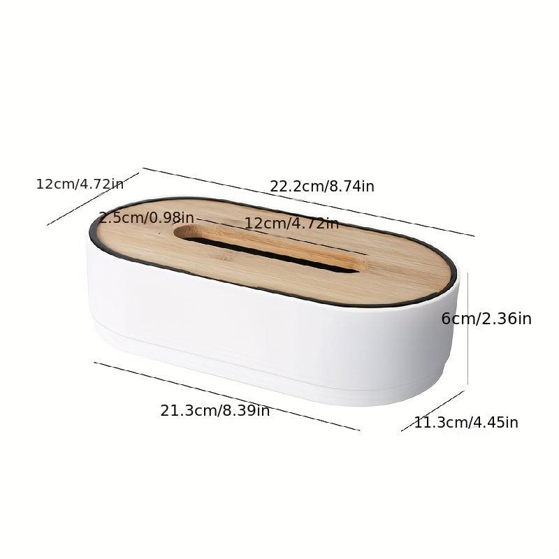 Wooden Cover Toilet Paper Storage Box Multifunctional Tissue Holder
