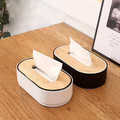 Wooden Cover Toilet Paper Storage Box Multifunctional Tissue Holder