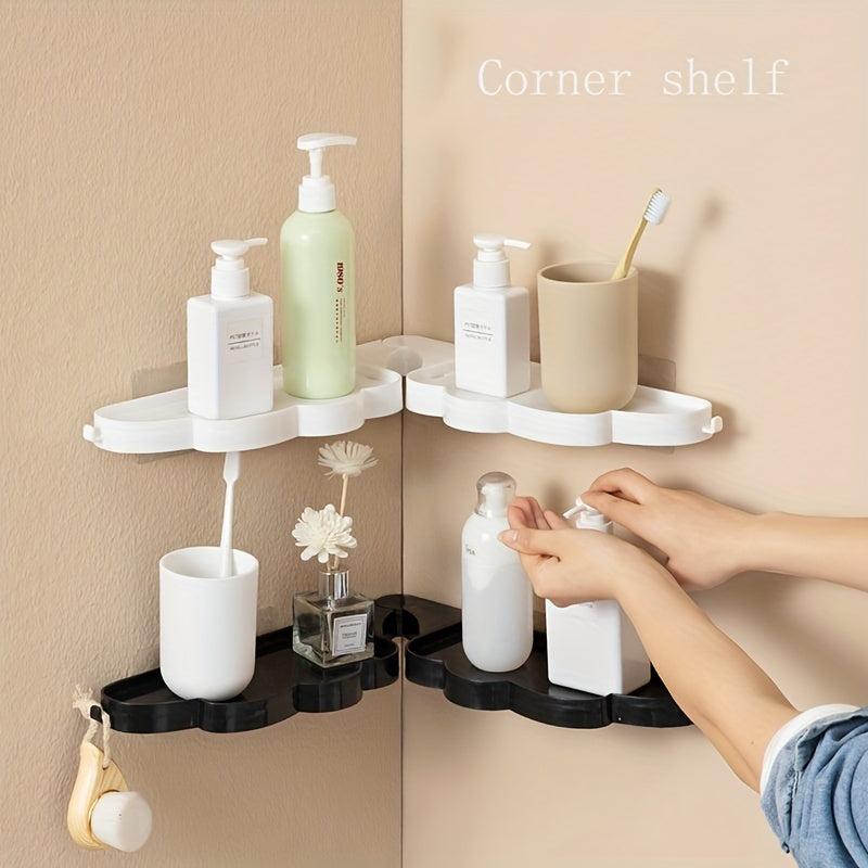Wing Shape Shower Corner Caddy with Hooks