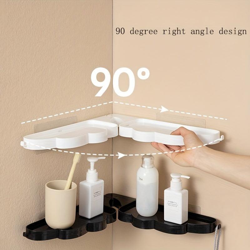 Wing Shape Shower Corner Caddy with Hooks