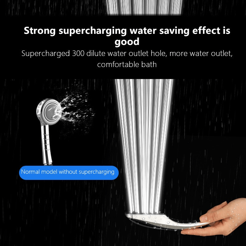 Pressurized Water Saving Shower Head Handheld Spray Head