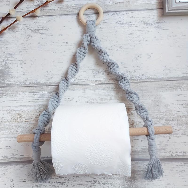 Boho Colorful Hand Woven Wall Hanging Toilet Paper Holder