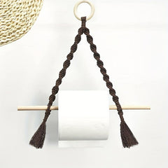 Boho Colorful Hand Woven Wall Hanging Toilet Paper Holder