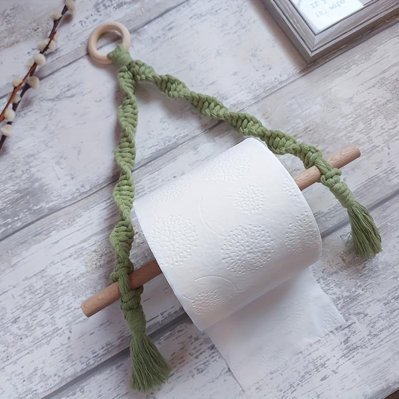 Boho Colorful Hand Woven Wall Hanging Toilet Paper Holder