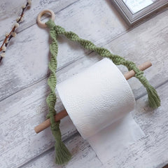 Boho Colorful Hand Woven Wall Hanging Toilet Paper Holder