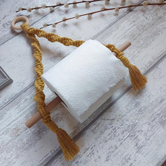 Boho Colorful Hand Woven Wall Hanging Toilet Paper Holder