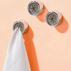 Round Towel Holder Wall Mounted Rag Plug Hook Bathroom Accessories
