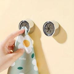 Round Towel Holder Wall Mounted Rag Plug Hook Bathroom Accessories