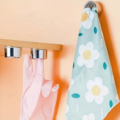 Round Towel Holder Wall Mounted Rag Plug Hook Bathroom Accessories