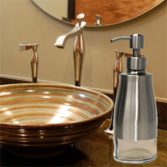 300ml Soap Dispenser Stainless Steel Glass Shampoo Pump Bottle