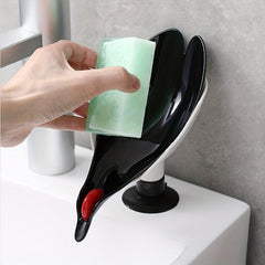 Red Crowned Crane Soap Dish Self Draining Detachable for Bathroom Kitchen