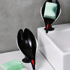 Red Crowned Crane Soap Dish Self Draining Detachable for Bathroom Kitchen