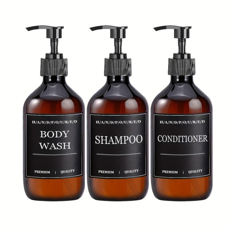 3pcs Soap Dispenser Set Countertop Lotion Bottle Bathroom Liquid Soap Dispenser