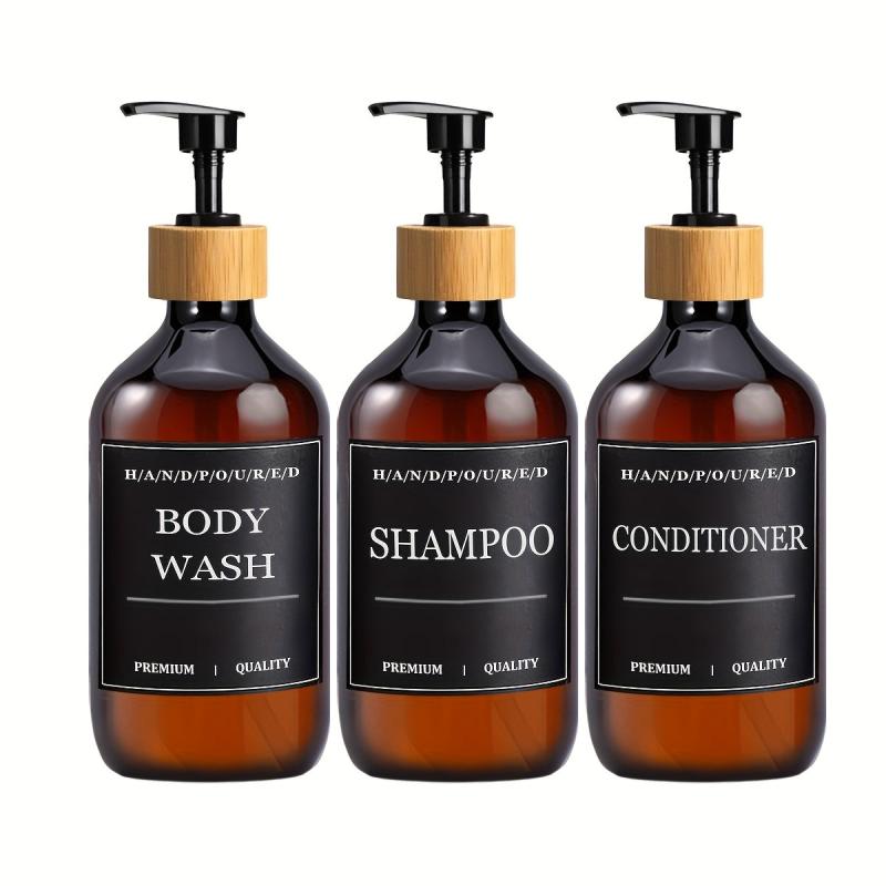 3pcs Soap Dispenser Set Countertop Lotion Bottle Bathroom Liquid Soap Dispenser