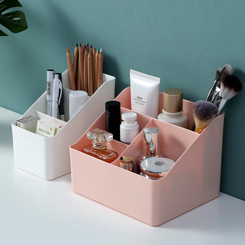 Desktop Plastic Storage Box grid Cosmetics Finishing Box