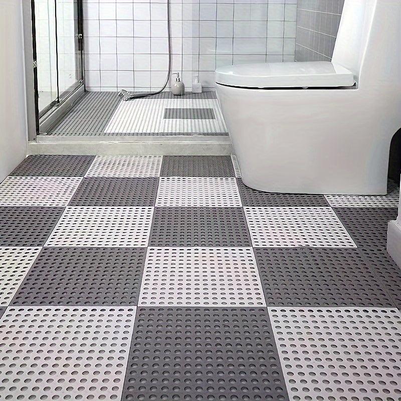10pcs Waterproof Bath Rug - Hollow Out Shower Stall Mat