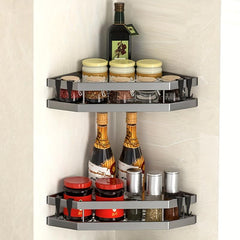 Corner Shower Caddy Wall Mounted Shower Organizer With Hooks