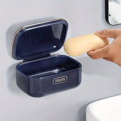 Wall Mounted Soap Holder with Lid Leakproof Soap Box Soap Dish