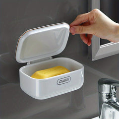 Wall Mounted Soap Holder with Lid Leakproof Soap Box Soap Dish