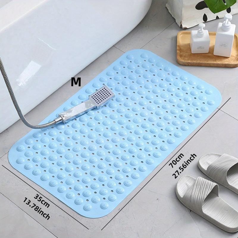 Anti Slip Shower Stall Mat with Drain Holes & Suction Cups