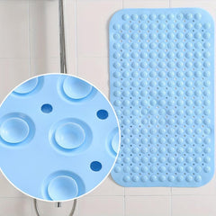 Anti Slip Shower Stall Mat with Drain Holes & Suction Cups