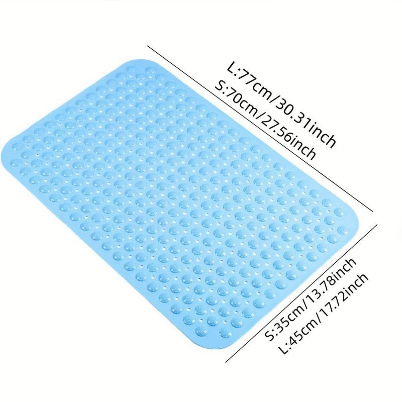 Anti Slip Shower Stall Mat with Drain Holes & Suction Cups