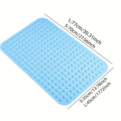 Anti Slip Shower Stall Mat with Drain Holes & Suction Cups