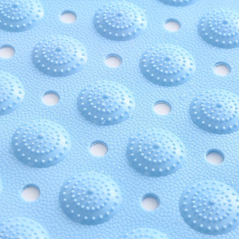Anti Slip Shower Stall Mat with Drain Holes & Suction Cups