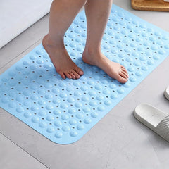 Anti Slip Shower Stall Mat with Drain Holes & Suction Cups