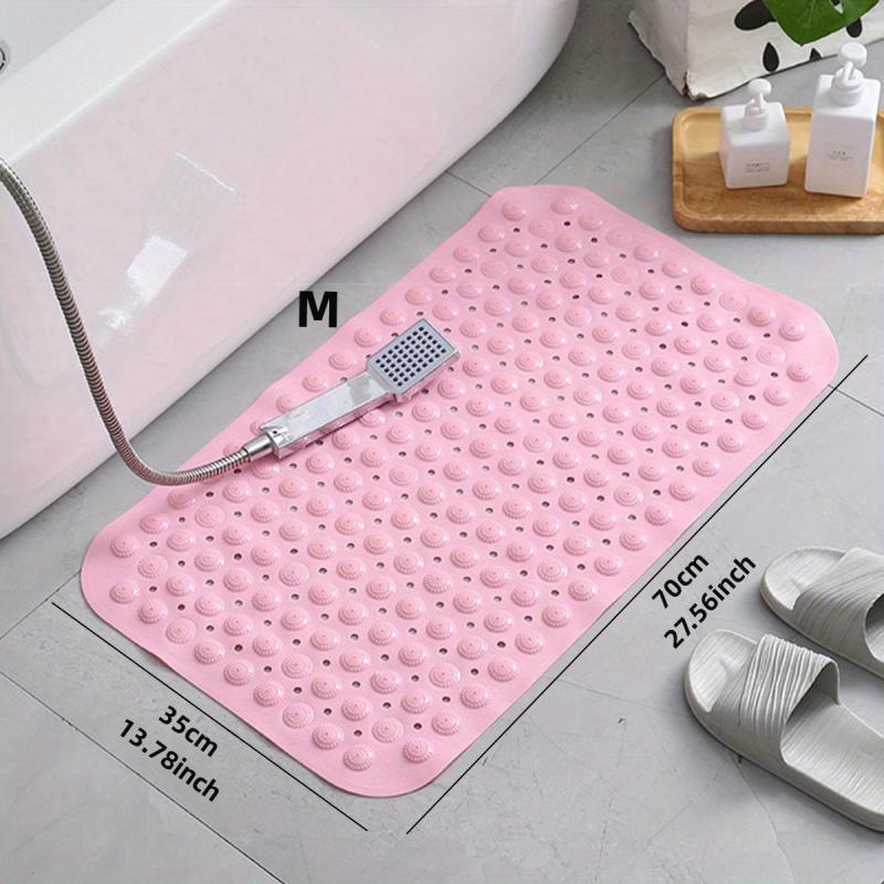 Anti Slip Shower Stall Mat with Drain Holes & Suction Cups