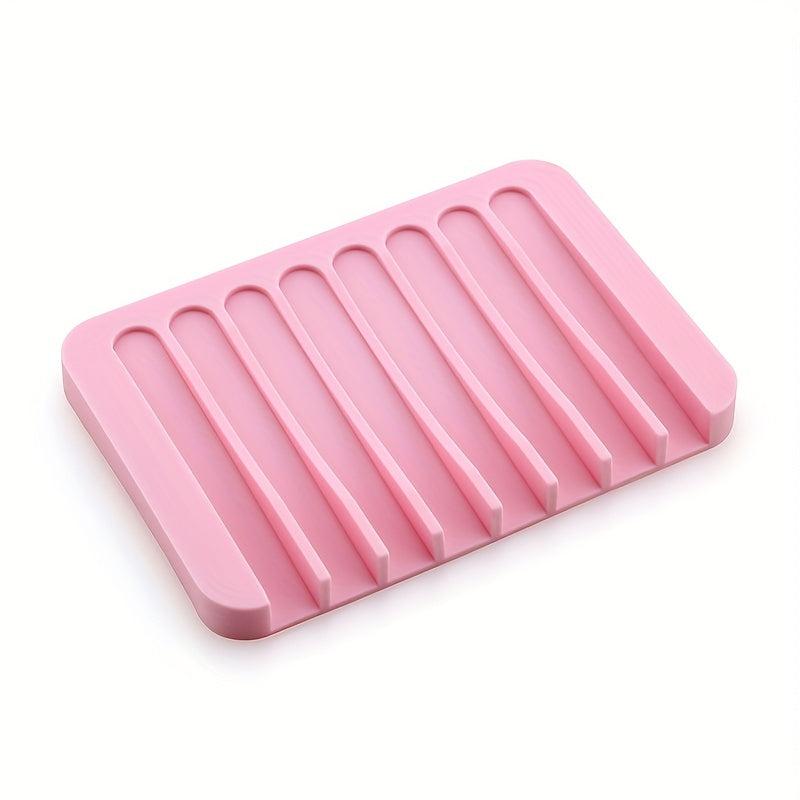 Silicone Soap Dish Drain Soap Tray Self Draining Soap Holder Soap Rack Bathroom