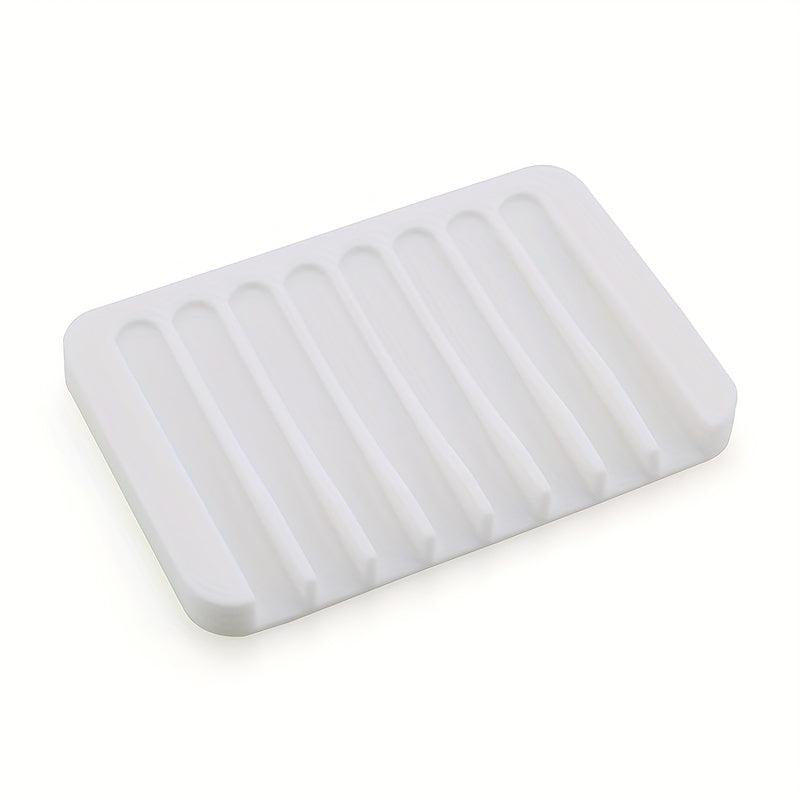 Silicone Soap Dish Drain Soap Tray Self Draining Soap Holder Soap Rack Bathroom