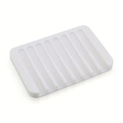 Silicone Soap Dish Drain Soap Tray Self Draining Soap Holder Soap Rack Bathroom