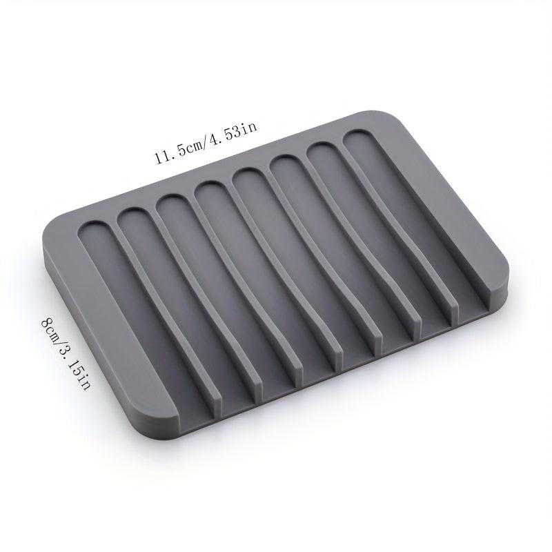 Silicone Soap Dish Drain Soap Tray Self Draining Soap Holder Soap Rack Bathroom