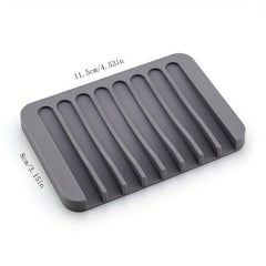 Silicone Soap Dish Drain Soap Tray Self Draining Soap Holder Soap Rack Bathroom
