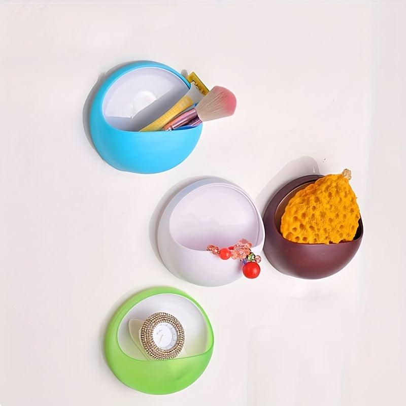 Strong Suction Cup Soap Holder Wall Hanging Rack Bathroom Toilet Storage
