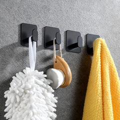4pcs Stainless Steel Towel Hooks Adhesive Heavy Duty Bathroom Home
