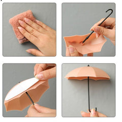 Umbrella Shaped Wall Hook Punch Door Hook Sundries Hanger Bathroom Decor