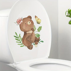 Little Bear Butterfly Plays Wall Sticker Decoration Self Adhesive D