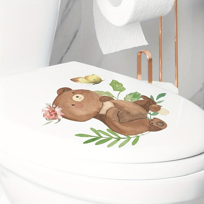 Little Bear Butterfly Plays Wall Sticker Decoration Self Adhesive D